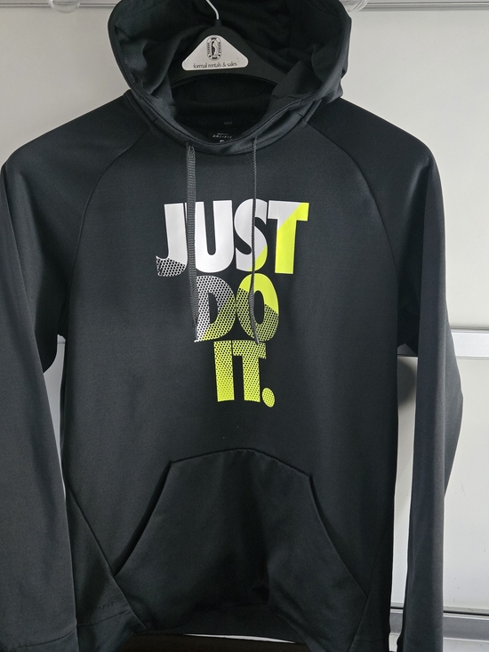 Nike Other - Nike Just Do It Hoodie Mens Large Black Galaxy Graphic Pullover Sweatshirt Retro